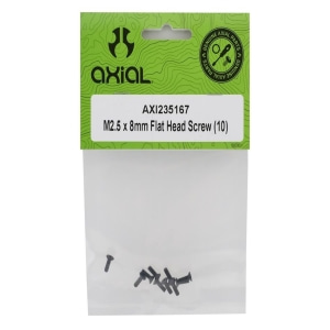 AXI235167  M2.5 x 8mm Flat Head Screws (10)