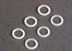 AX3685 White plastic washers (5x8x1.0mm) (6)