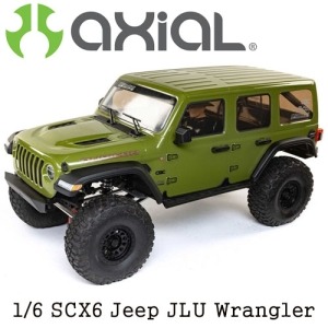 [역대급 초대형 라클차량] 1/6 SCX6 Jeep JLU Wrangler 4WD Rock Crawler RTR: Green   AXI05000T1