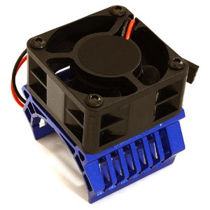 [#C28599BLUE] 36mm Motor Heatsink+40x40mm Cooling Fan 16k rpm for 1/10 TR-MT10E &amp; TRX-4 (Blue)