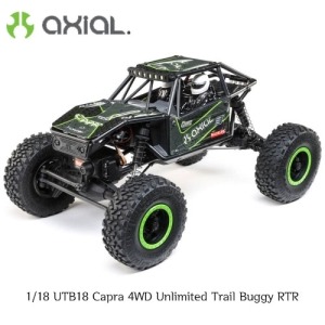 1/18 UTB18 Capra 4WD Unlimited Trail Buggy RTR, Black 조종기,배터리,USB충전기 포함   AXI01002T1