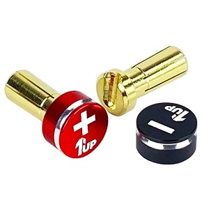 LowPro Bullet Plugs &amp; Grips - 5mm - Black/Red  190432