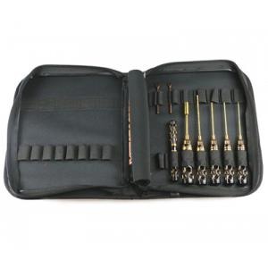 AM Toolset For 1/10 Electric Touring Cars (8pcs) With Tools Bag Black Golden -