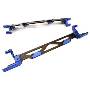 [#C26878BLUE] Machined Alloy &amp; Composite Battery Hold-Down Plate for Traxxas X-Maxx 4X4 (Blue)